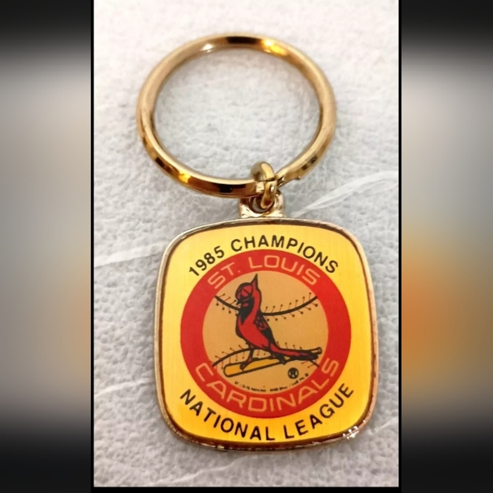 VTG St. Louis Cardinals MLB Baseball Key Chain NOS 1985 Nat League Champions New